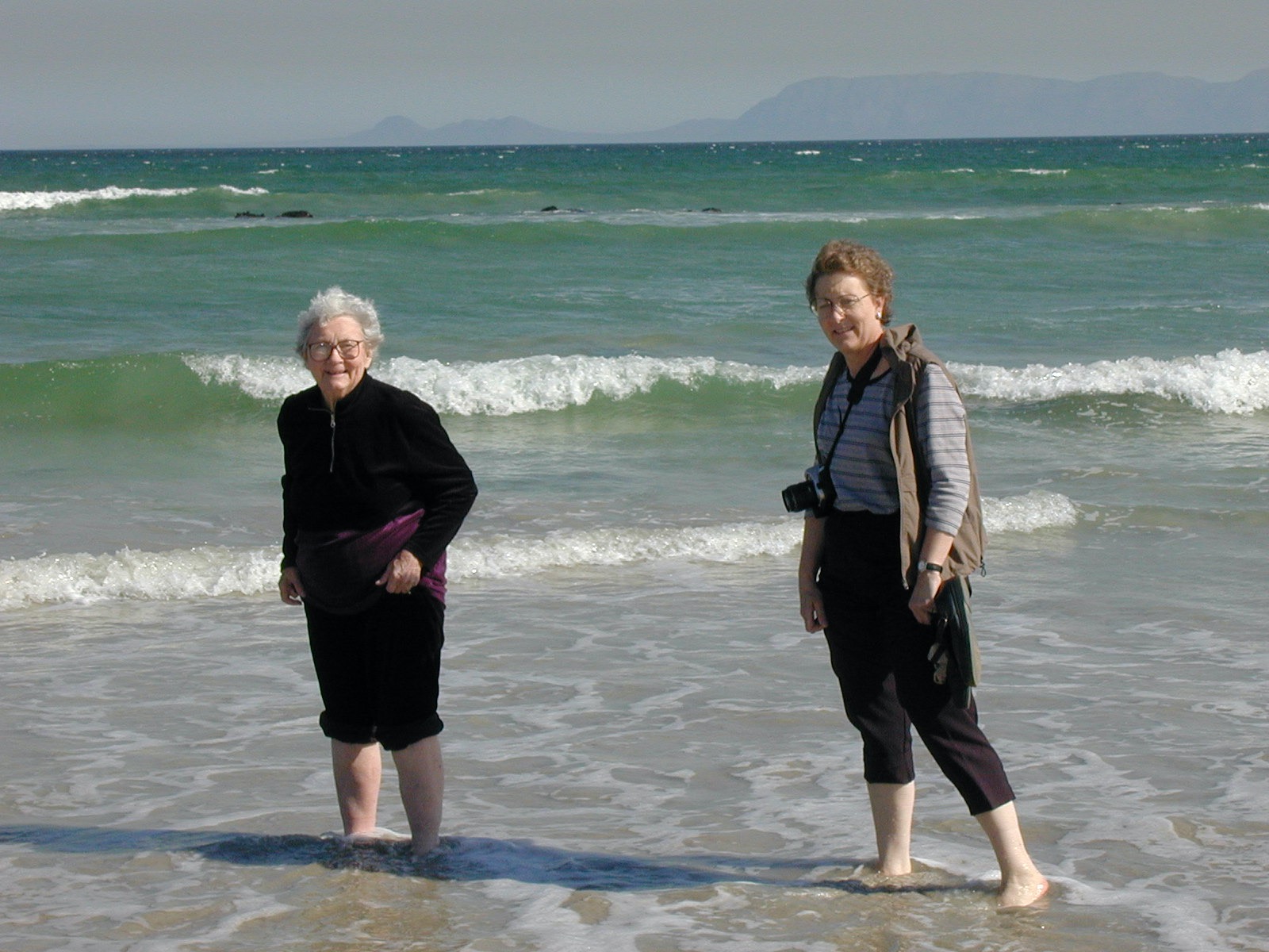 10.Rhoda and Suisie, wading in the Indian Ocean near Somerset West