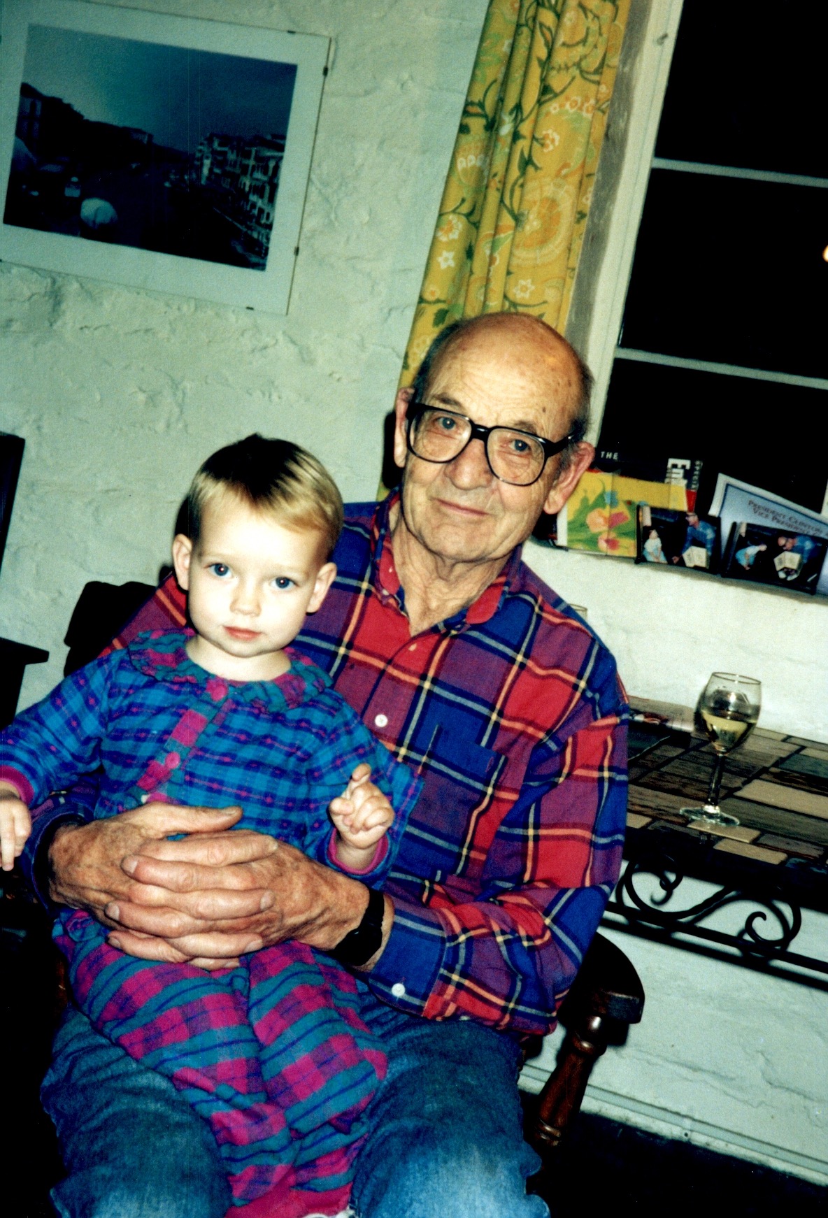 11. Megan with grandfather &#34;Papa&#34; Bernie Porter