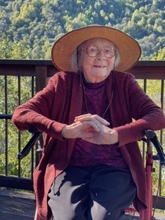 7. Rhoda on her deck that overlooks San Tomas Hume Canyon